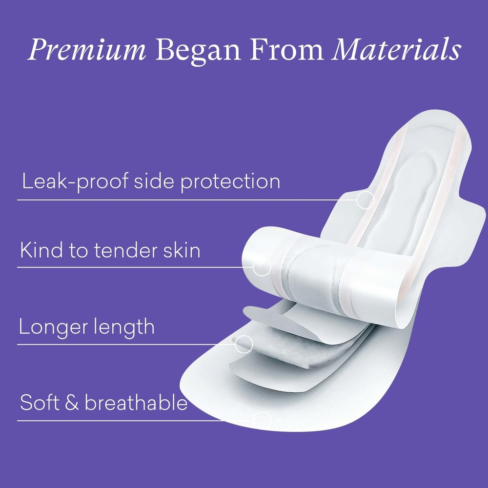 24 Count Premium Postpartum Pads with Wings, Large Maximum Absorbency Postpar...