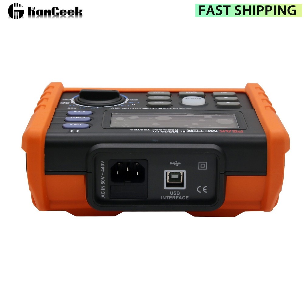 Loop Resistance Tester Digital RCD Tester Multimeter MS5910