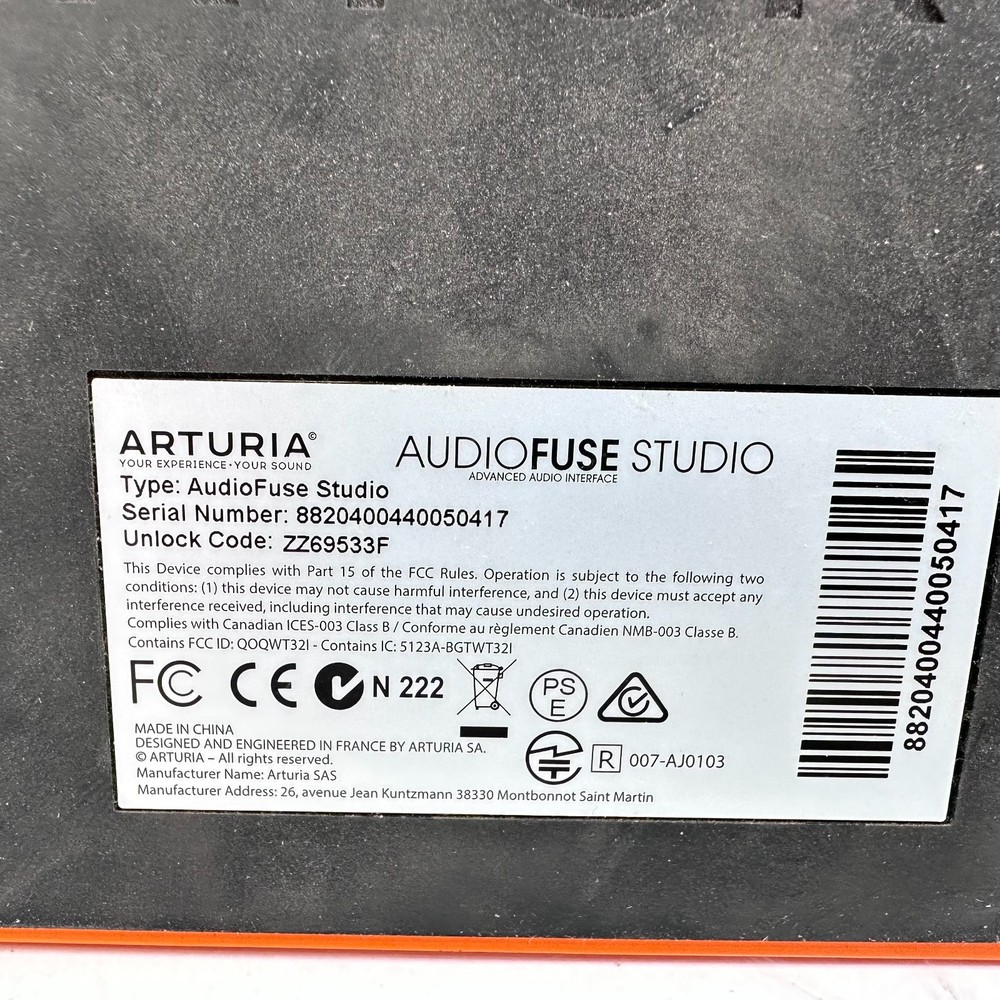 Arturia AudioFuse Studio Advanced Audio / MIDI Interface; AS-IS