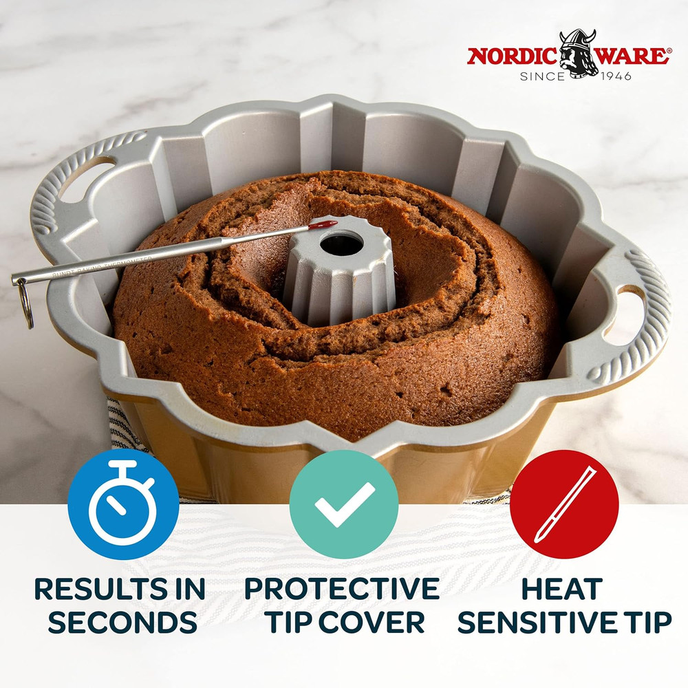 Bundt Reusable Cake Thermometer Silver