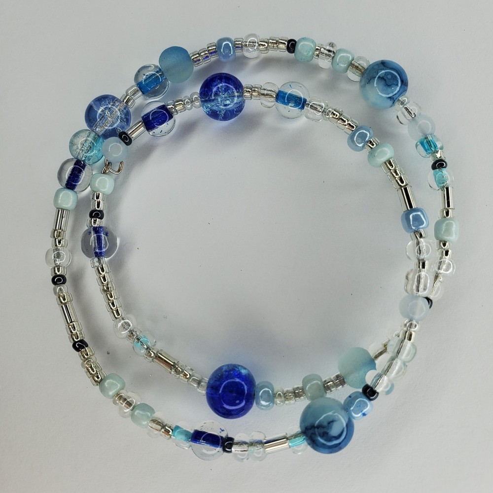 Hand crafted artisan unique gemstone bracelet - 2 layer