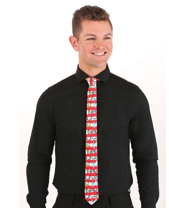 Dr. Seuss Characters & Stripes Necktie