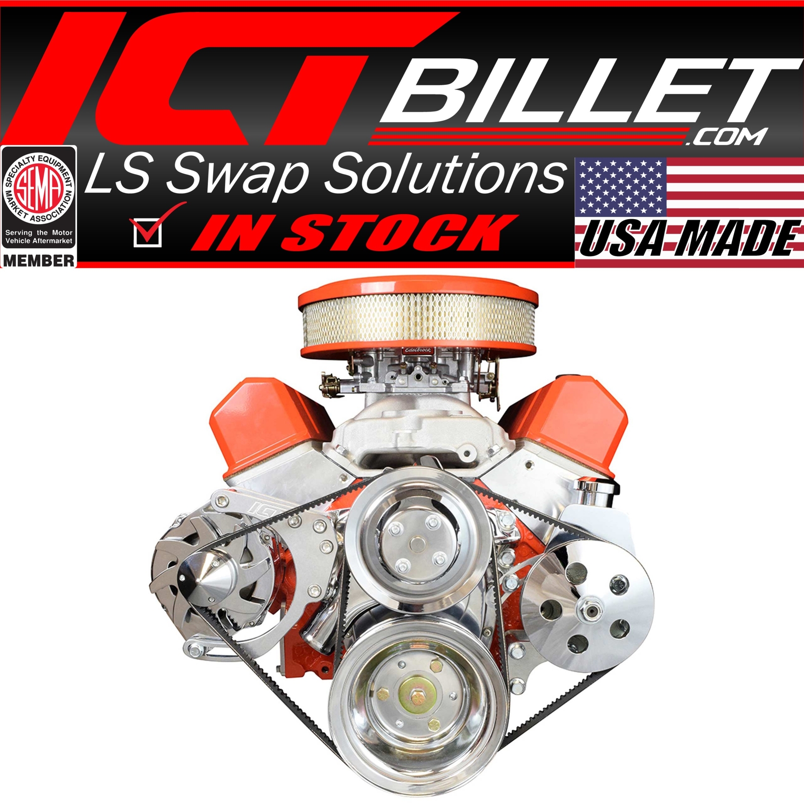 SBC Alternator / Power Steering Pump Accessory Drive Bracket Kit for Double H...