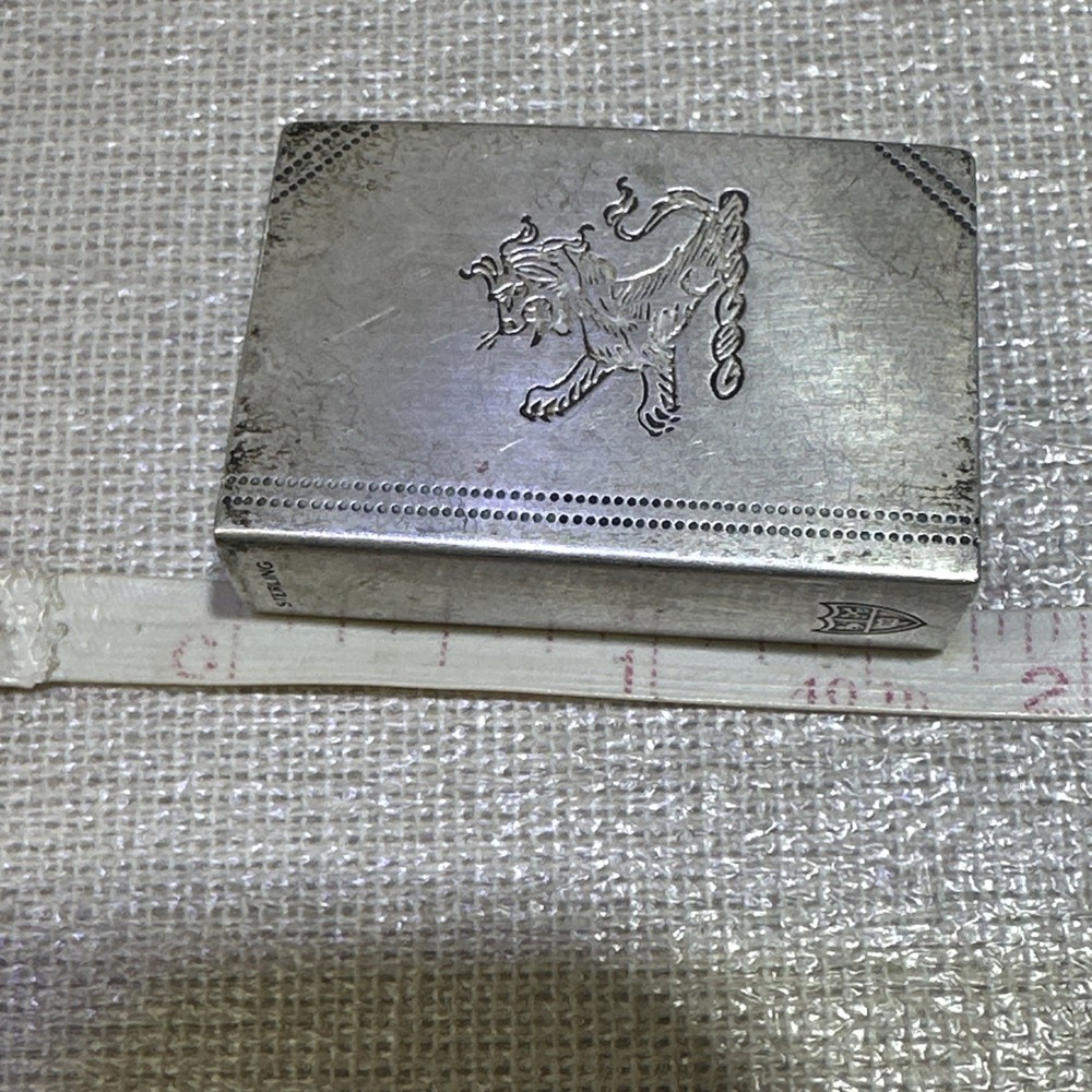 Antique Silver Matchbox Sleeve/Case