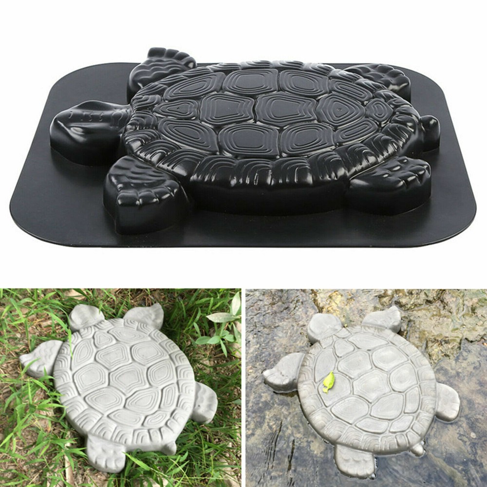 Turtle Stepping Stone Concrete Cement Mould Garden Path Pavement Walk Maker.