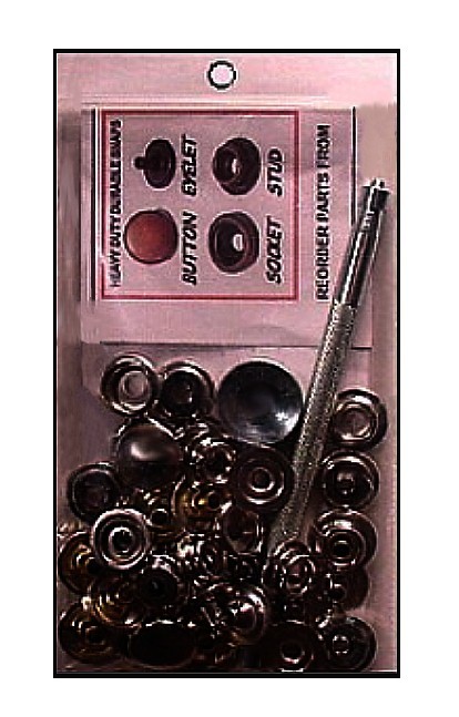 10 sets Nickel Medium DUTY for Regular materials LEATHER SNAPS FASTENERS W/TOOLS