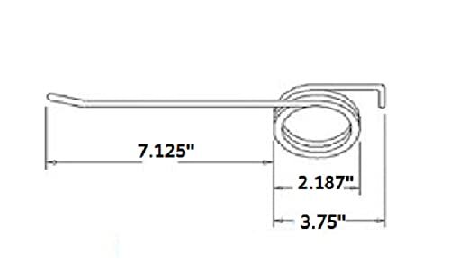 Rake Tooth 7.125" Tine x 2.1875" Coil x 3.75" Hook w/ 0.244" Wire T17350 Farmer