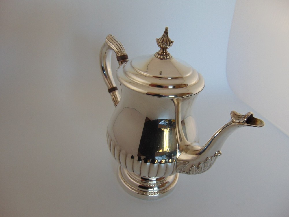 Silver Plated Coffee Pot Viking with Hinged Lid