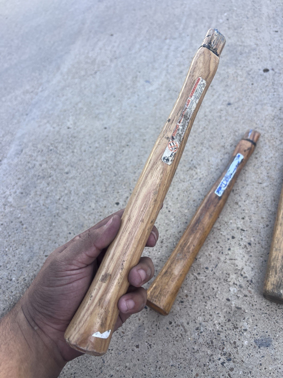 LOT of 4 Used Vaughan 12-14in Handles, Wood Turning, Repurposing, Crafting