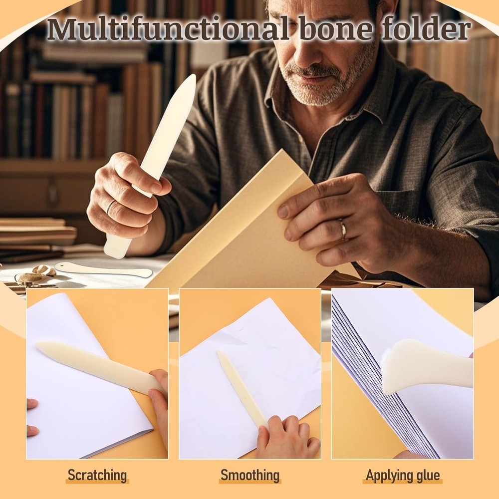33 Pcs Book Binding Kits 4 Pcs Bone Folder Paper Creaser Paper Folding Tool B...