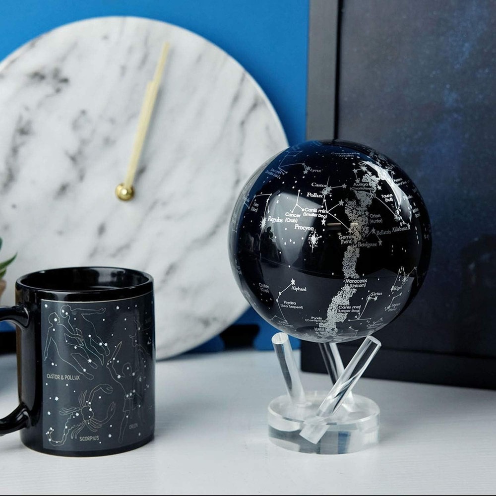 MOVA 4.5" Constellations Rotating Globe – Solar-Powered Star Map Desk Gift