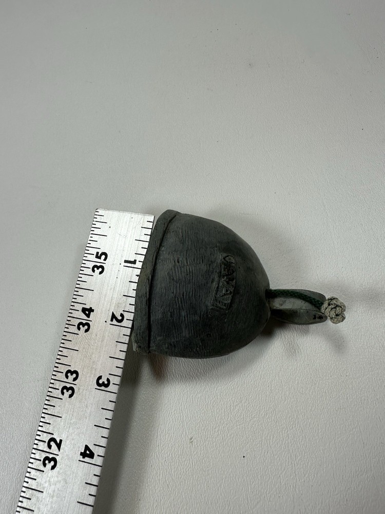 Vintage Metal Bell Markings Wooden Clapper Javanese Java Indonesia