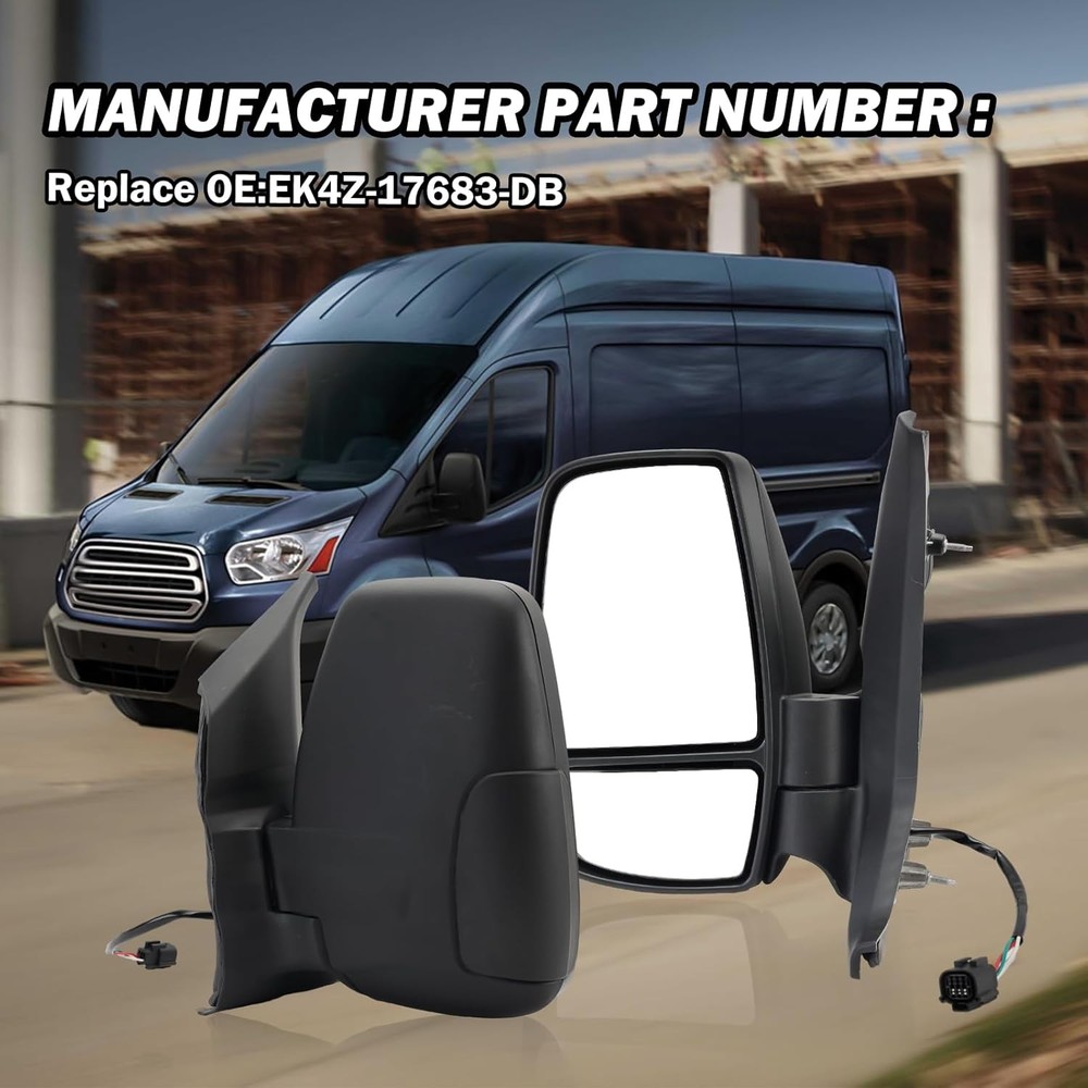 Driver Side Mirror,Mirror Assembly Compatible With 2015-2025 Ford Transit 150...