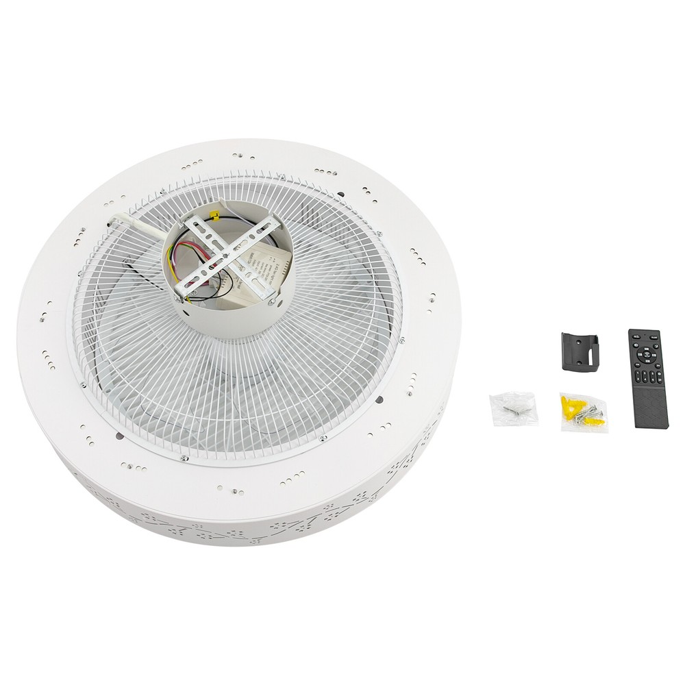 22" Ultra-thin LED Ceiling Fan Light Remote Control Flush Mount Ceiling Fan Lamp