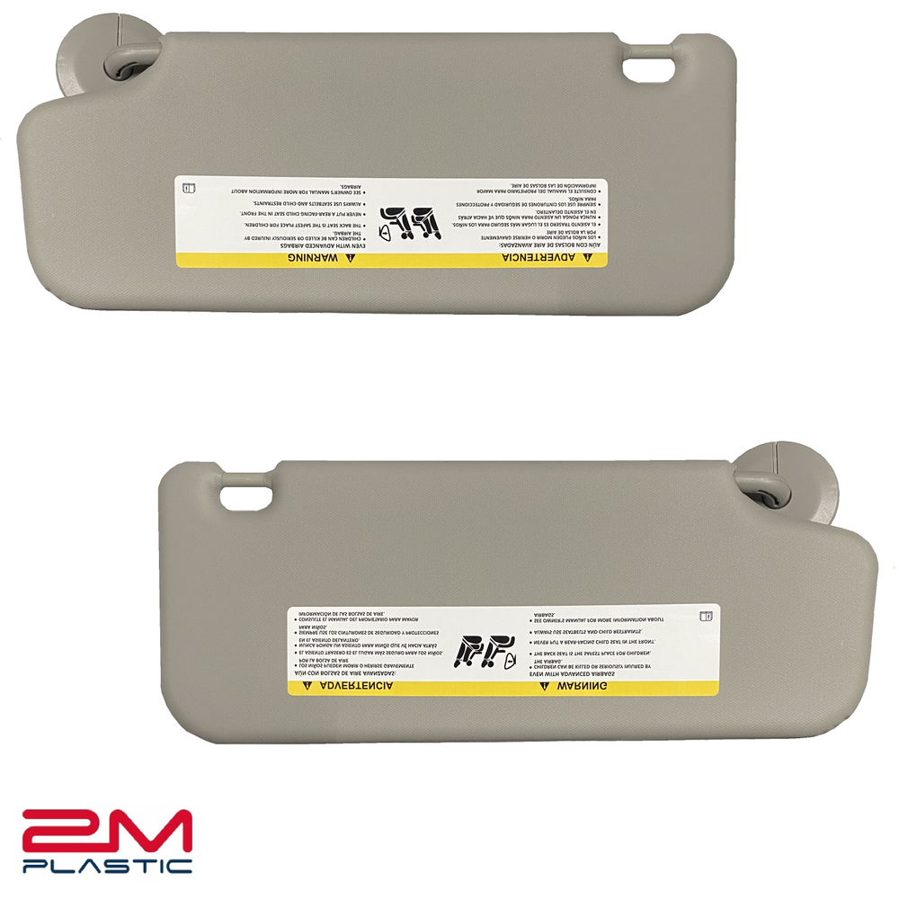 Sun Visor For Chevy Malibu 2008-2012 Pair Set Left+Right Gray Titanium 2MPLASTIC