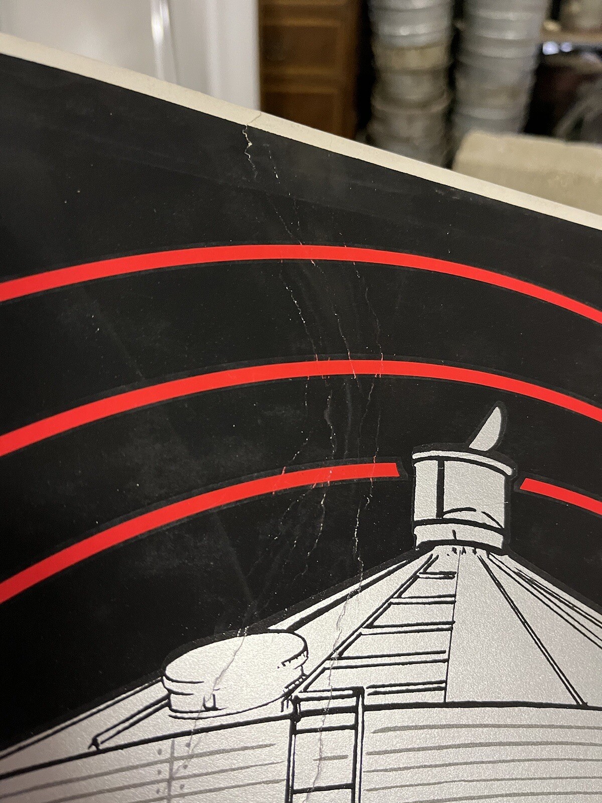 Vintage Circle Steel Grain Bin Dealer Cardboard Sign Oakland ILL MD&M Supply