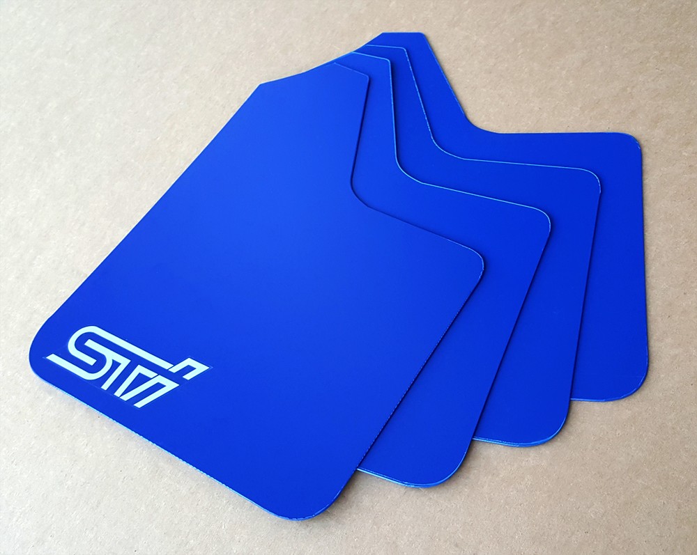 [SR] STARTER Mud Flaps Set BLUE with Custom Vinyl Logo A