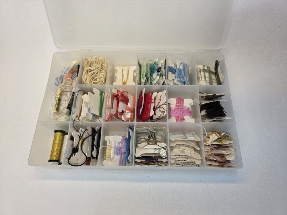 Embroidery Floss Thread Carded With Storage Box Assorted Colors