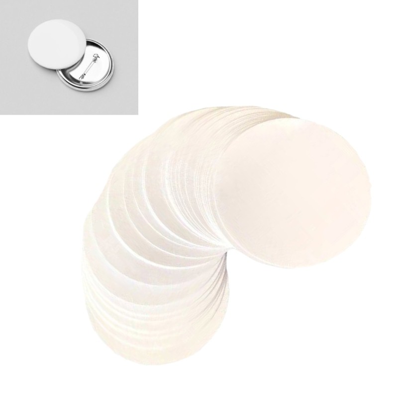 100 Sheets Button Maker Circle Paper White Round Paper For Badge Button Pin