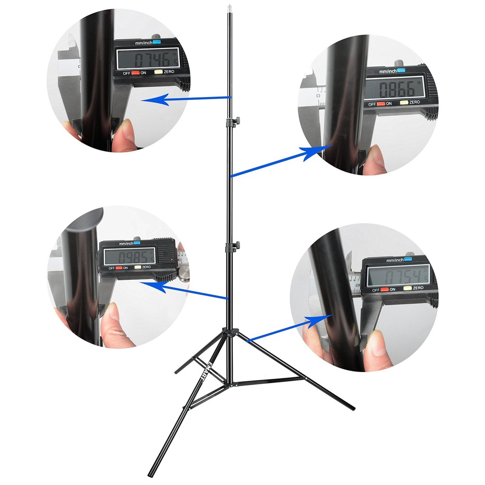 8.5 Ft Photography Light Stand Tripod - 2 Pack for Flash, Softbox, Strobe