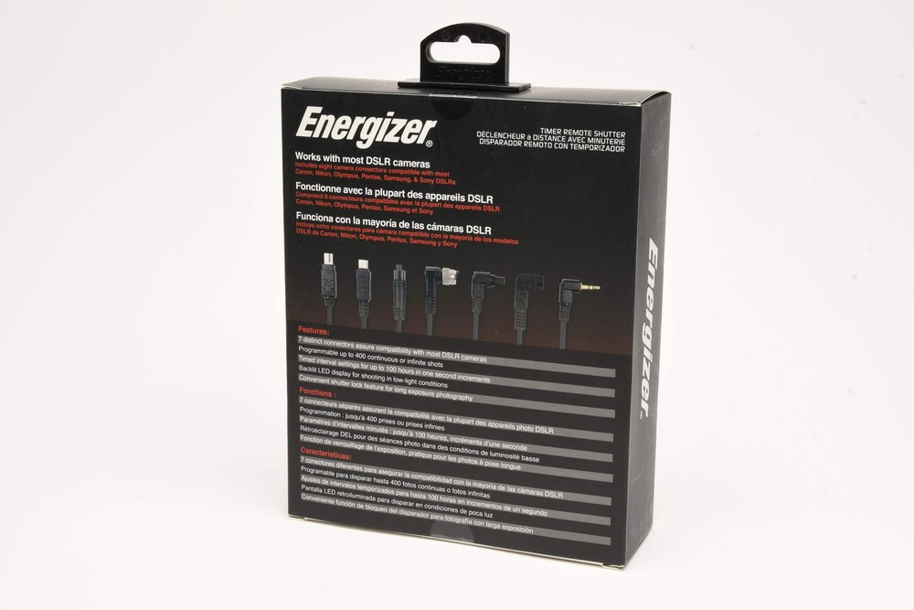 Energizer ENS-LCDU Universal remote shutter release, Intervalometer, w/cables NI
