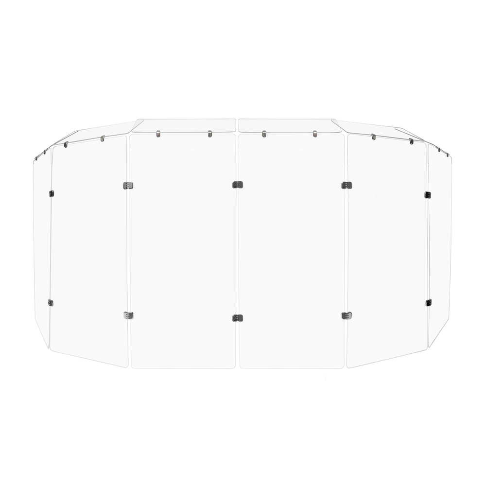 Drum Shields/Drum Panels Six - 2 ft. x 4ft. Panels w/ Deflectors 5ft Tall