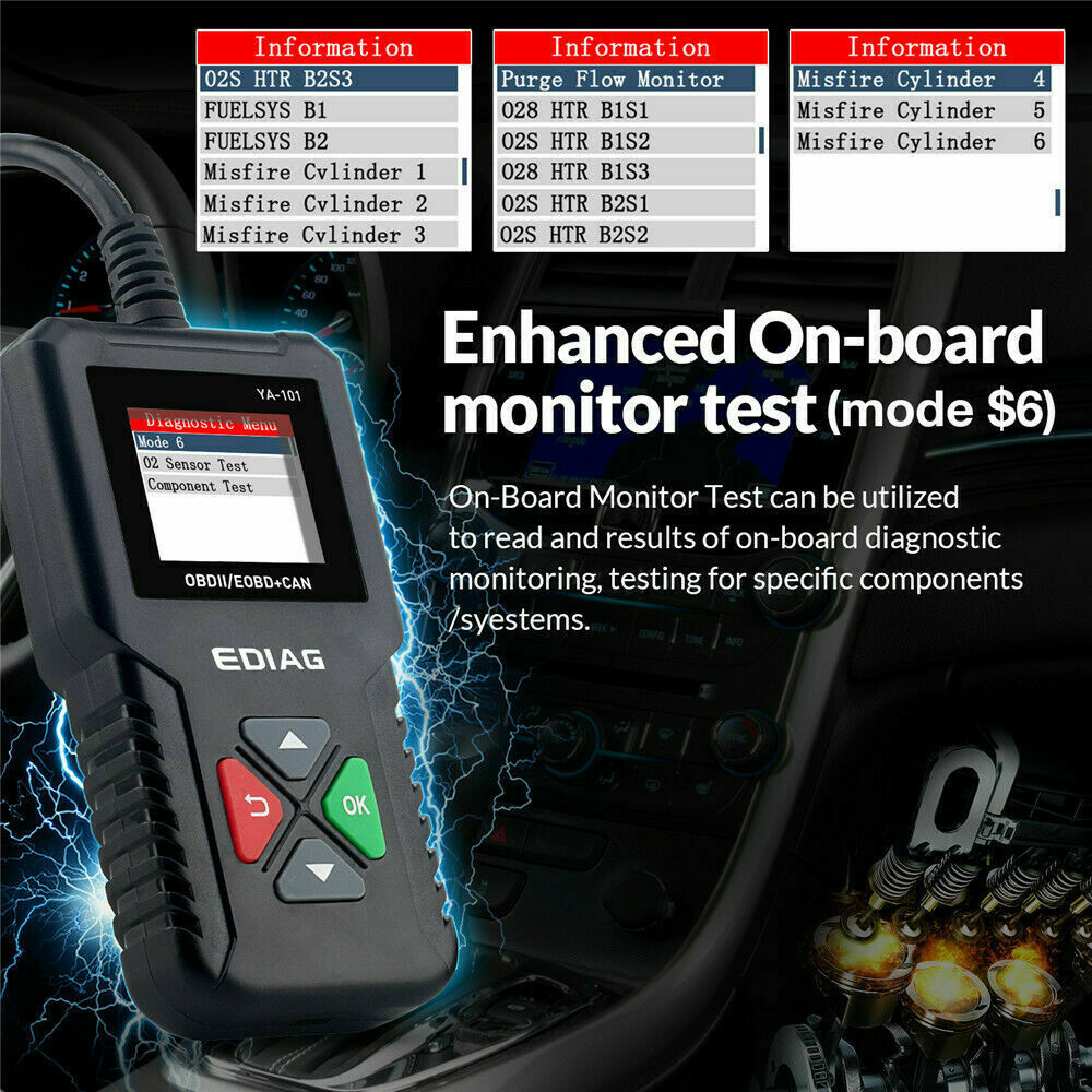 KINGBOLEN YA101 OBD2 Scanner Code Reader Car Check Engine Fault Diagnostic Tool