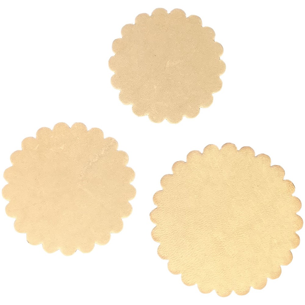 Vegetable Tanned Leather Conchos 6Pk - 3 Sizes