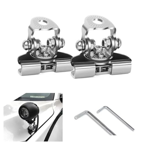 ijuicy Led Light Bar Mounting Brackets, Adjustable Hood Led Work 2 PCS Silver