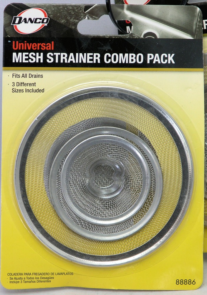 2 Danco 88886 Universal Mesh Strainer Combo Pack