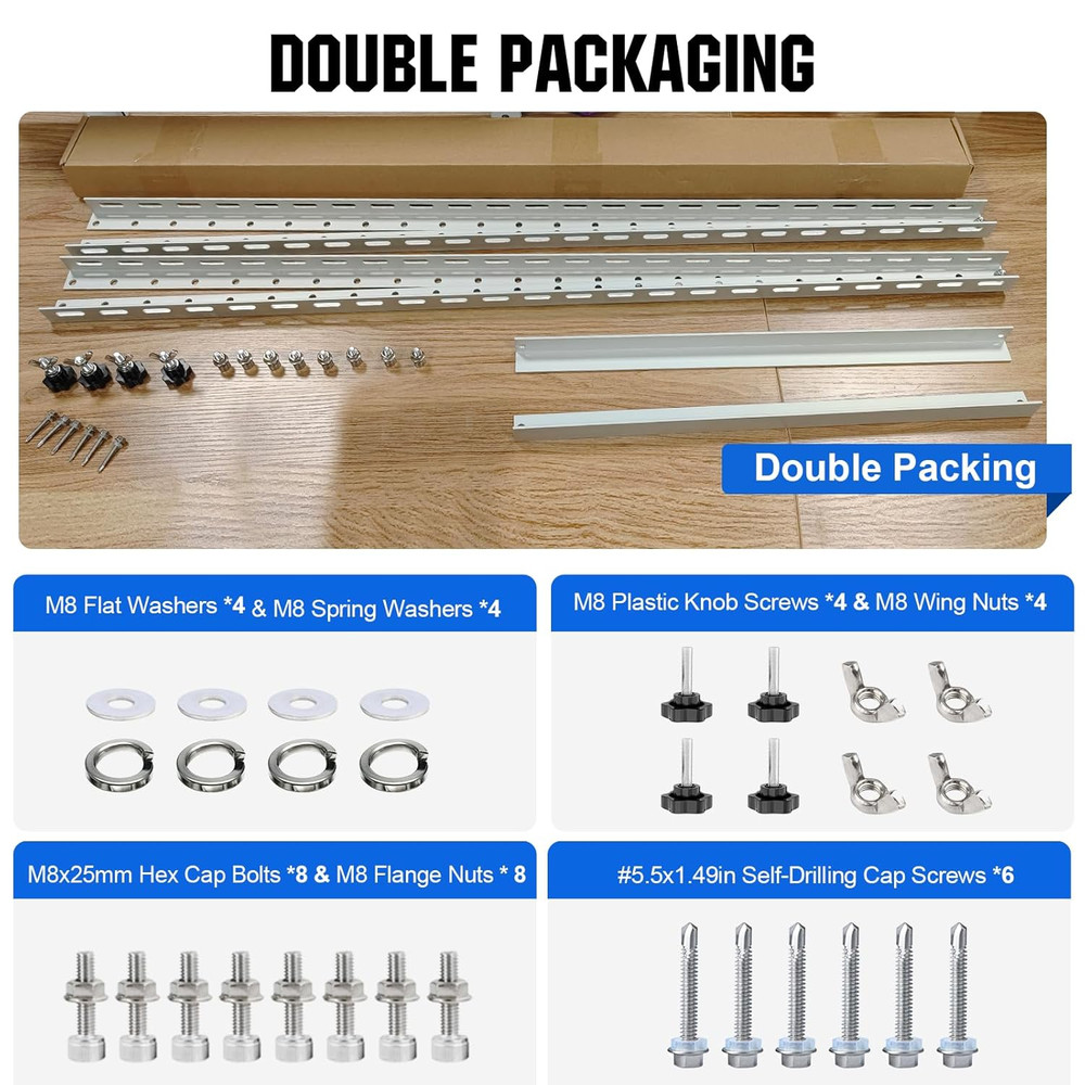 2 Sets 45Inch Solar Panel Mount Brackets Adjustable Tilt Mount Brackets, Suitabl