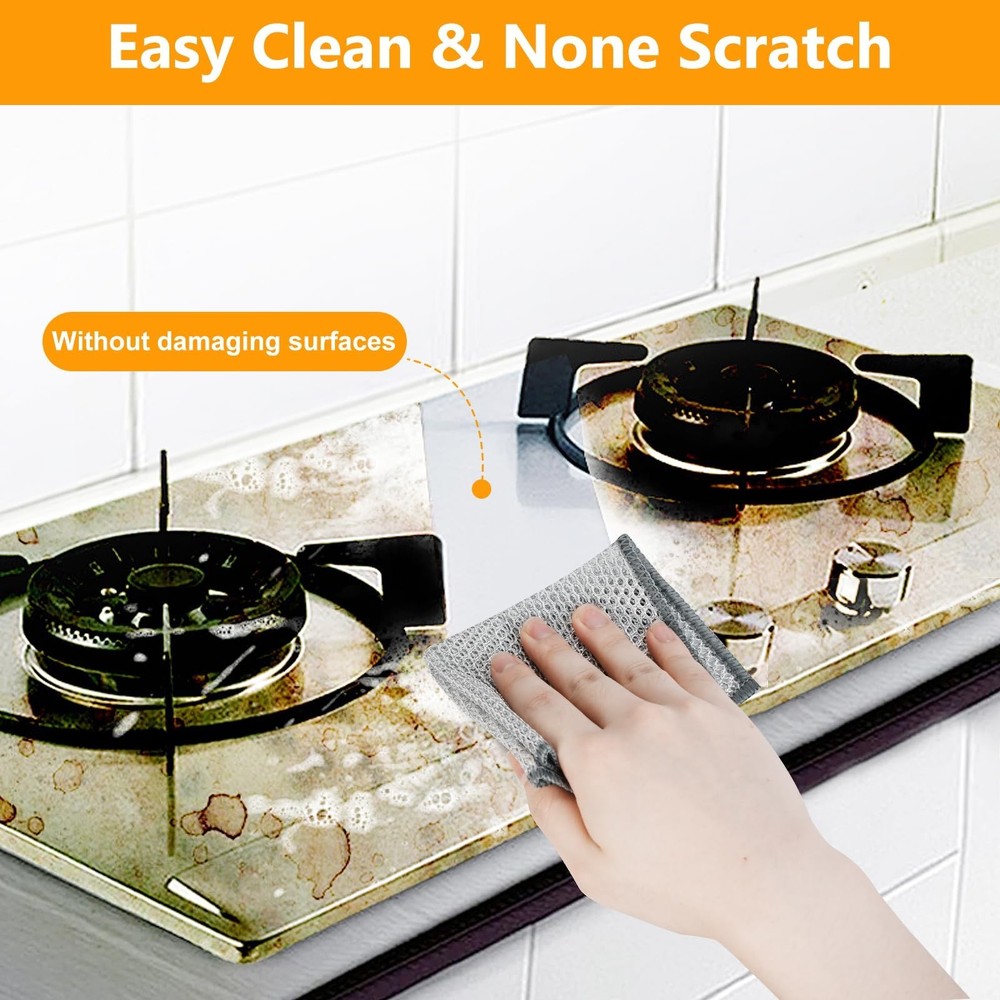 15PCS Multipurpose Wire Dishwashing Rag,Non Scratch Wire Dishcloth, Reusable ...