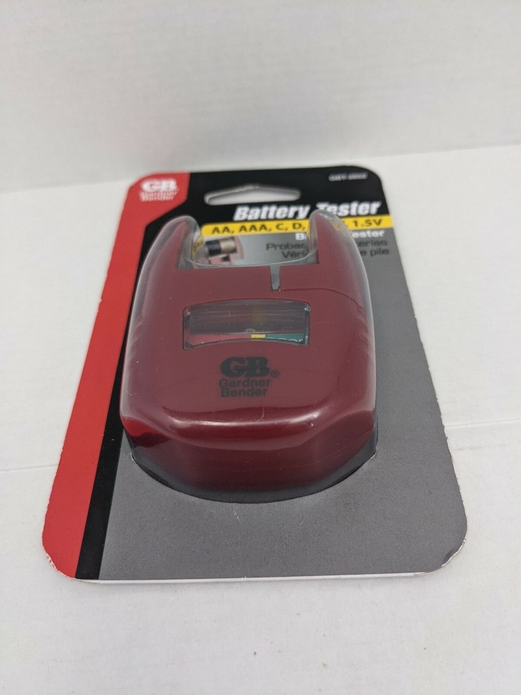 Battery Charge level Checker Tester AA AAA C D 9V N Button Cell Gardner Bender