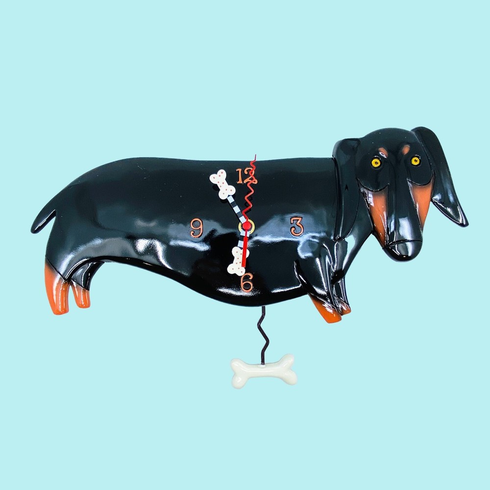 Allen Designs Studio Wall Clock: Otis Dachshund (Dog)