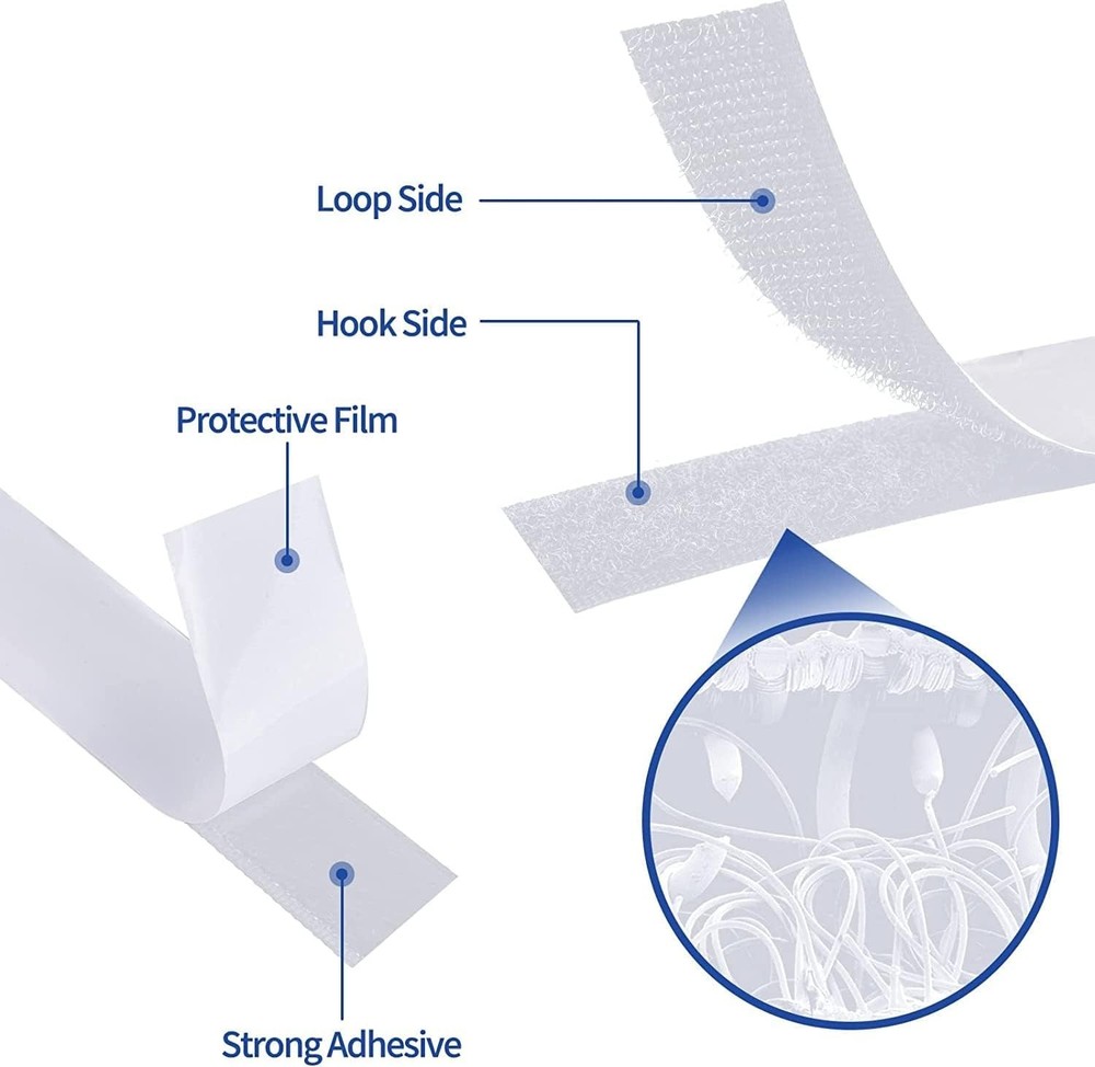 82ft Heavy Duty Hook Loop Strips - Multi-Purpose