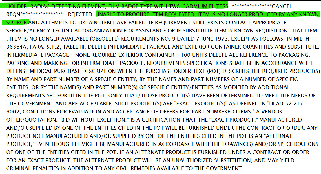 Vintage Radiation Film Badge Dosimeter Holder Military Issue Boxed [B6B3]