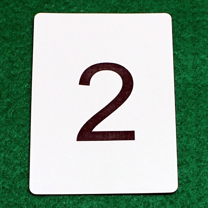 Number 2, Bicycle Printed Gaff Card, Blue