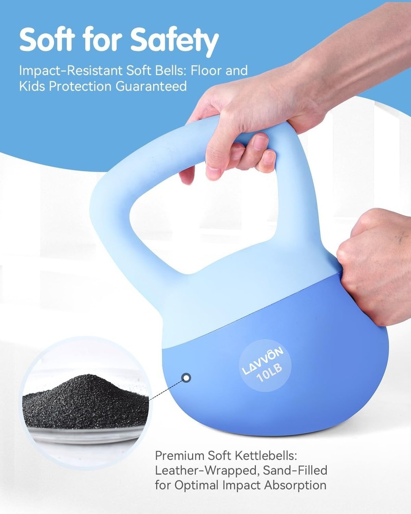 Soft Kettlebell Cushioned Impact-Resistant Base & Anti-Slip Kettle bell