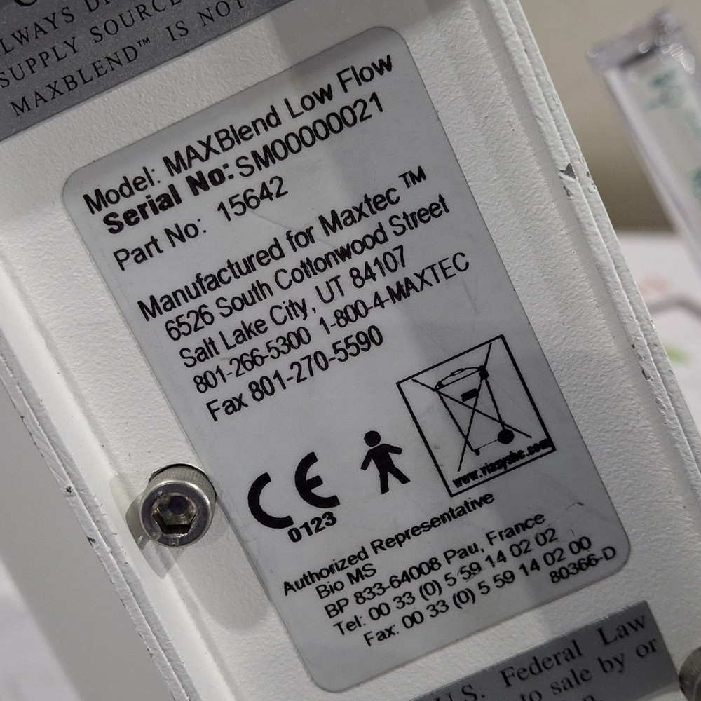 Maxtec, Inc. MAXBlend Low Flow Air/Oxygen Blender