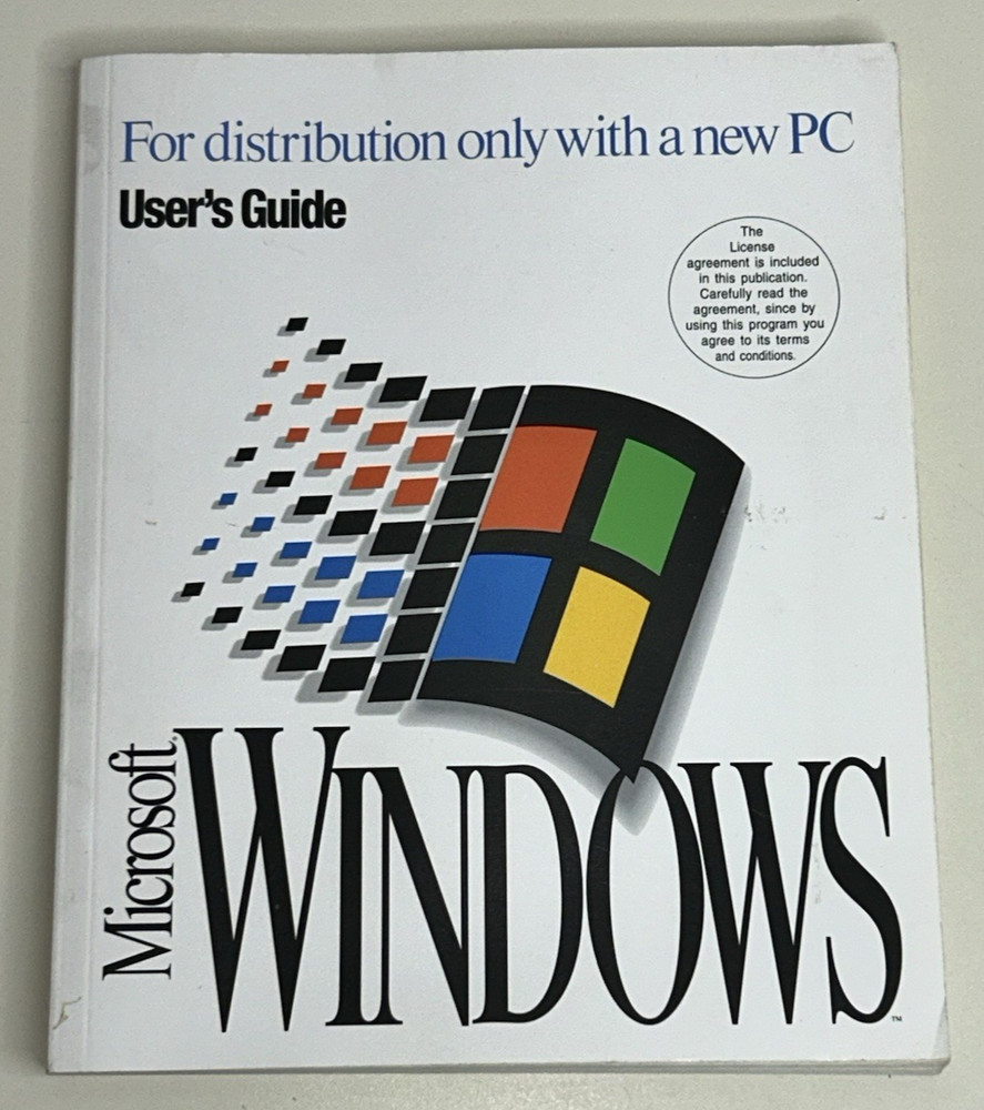 Microsoft Windows 3.11 User's Guide Book ONLY (Vintage, 1993)