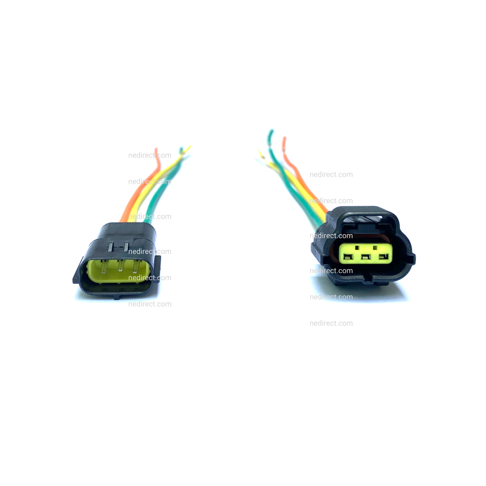 6" ASSEMBLED WATERPROOF 3 PIN ELECTRICAL 1.8MM AWG WIRE CONNECTOR PLUG
