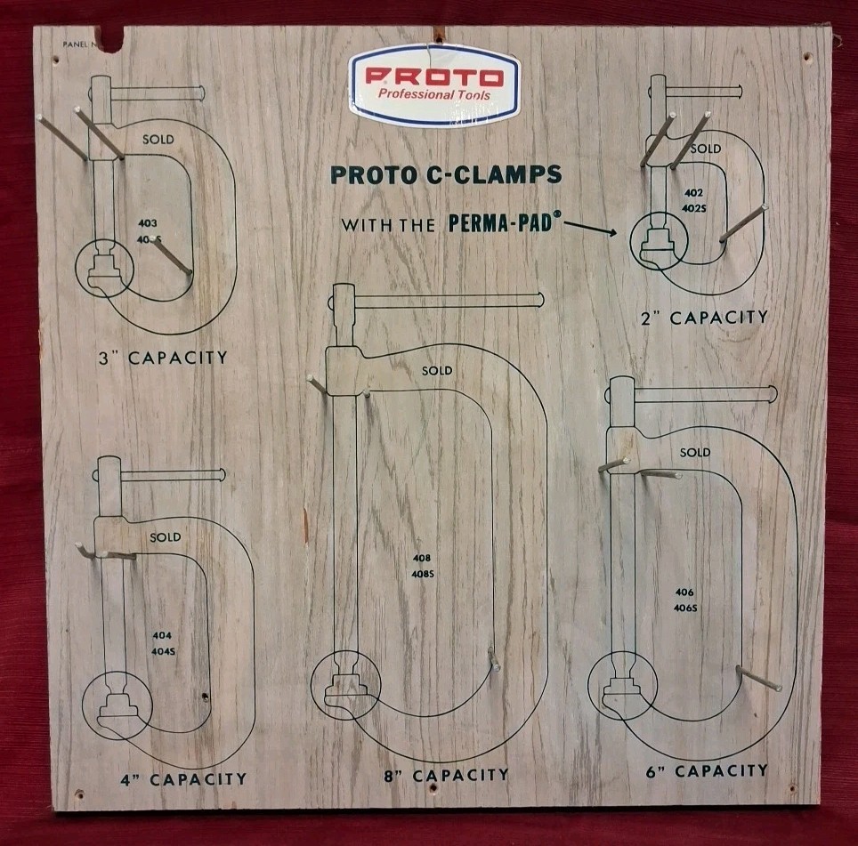 Proto C-Clamps Retail Display Panel