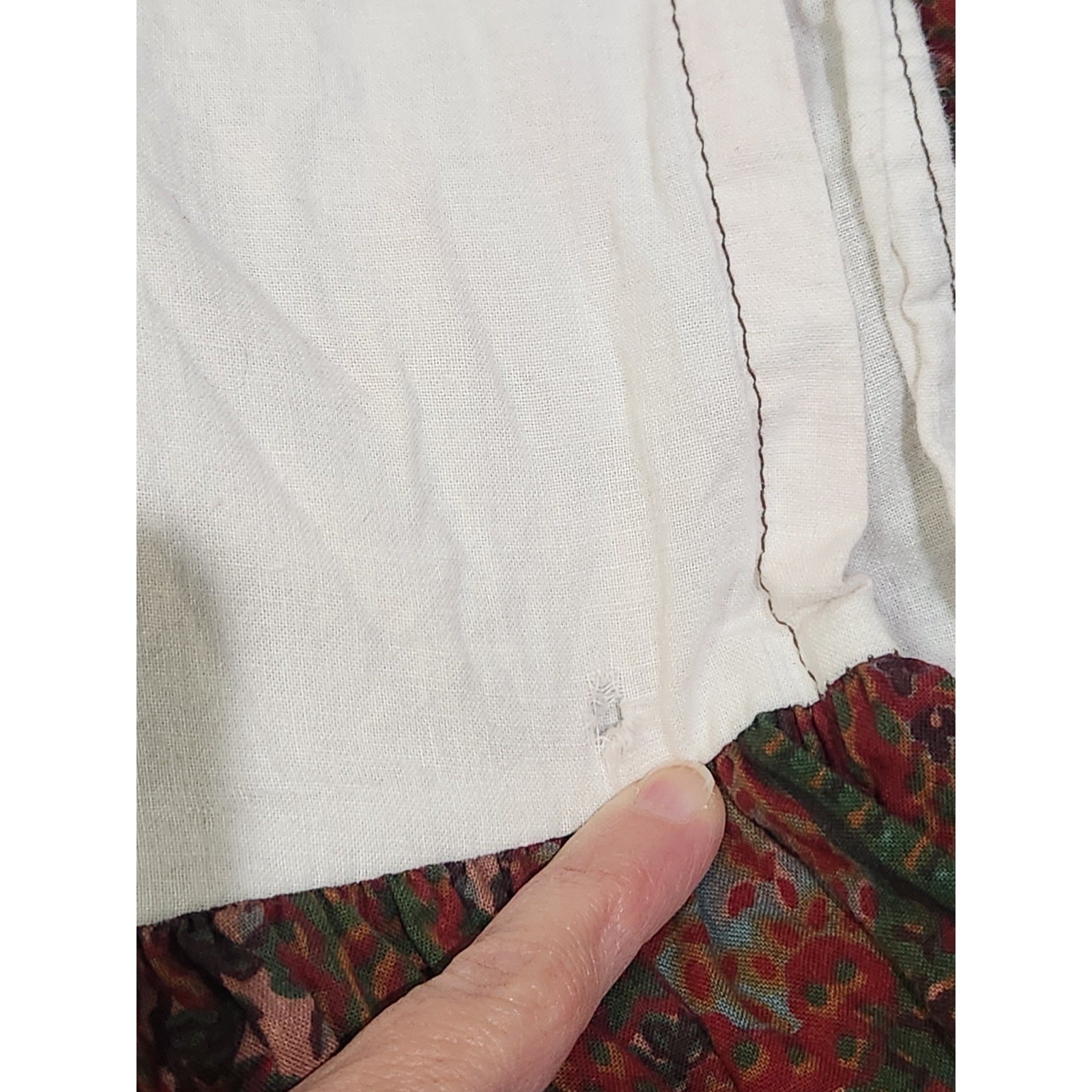 Ralph Lauren Cardiff Paisley Full Bedskirt Dust Ruffle 13" Drop Red, Green