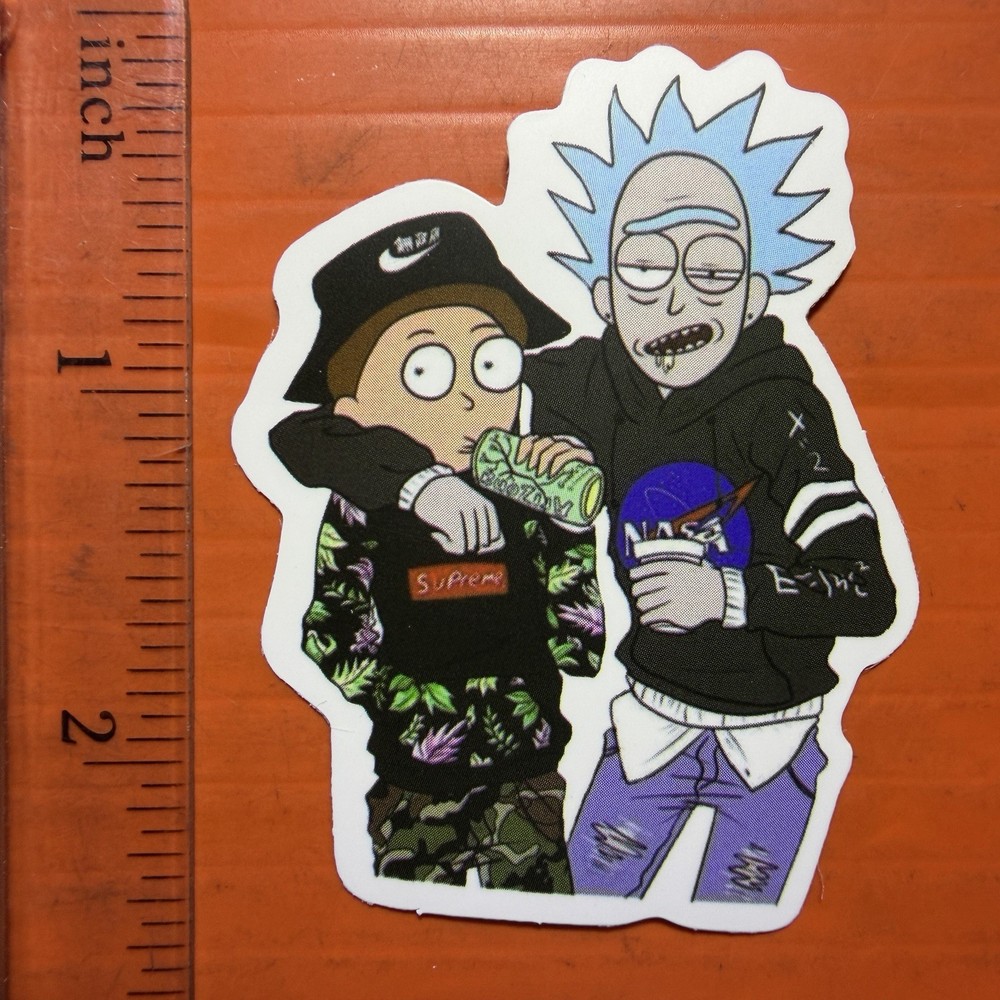 Hypebeast Rick And Morty Sticker