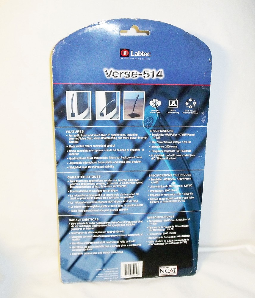 Labtec Verse-514 Desktop Microphone (LVA-7514REGW) (new, sealed)