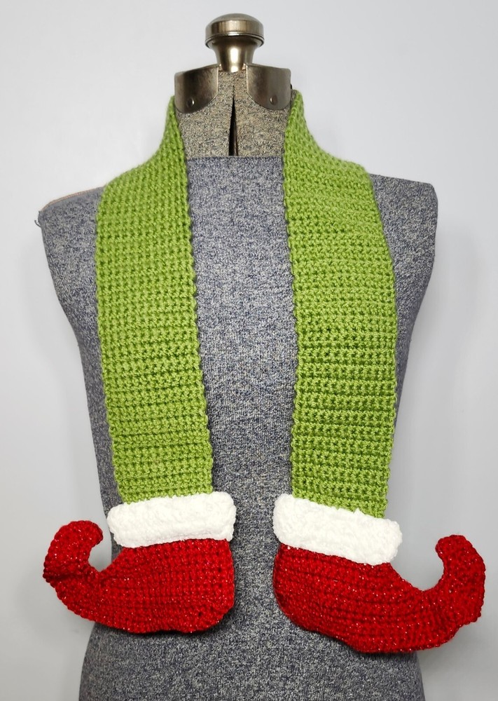 Handmade Crocheted Elf Legs Scarf
