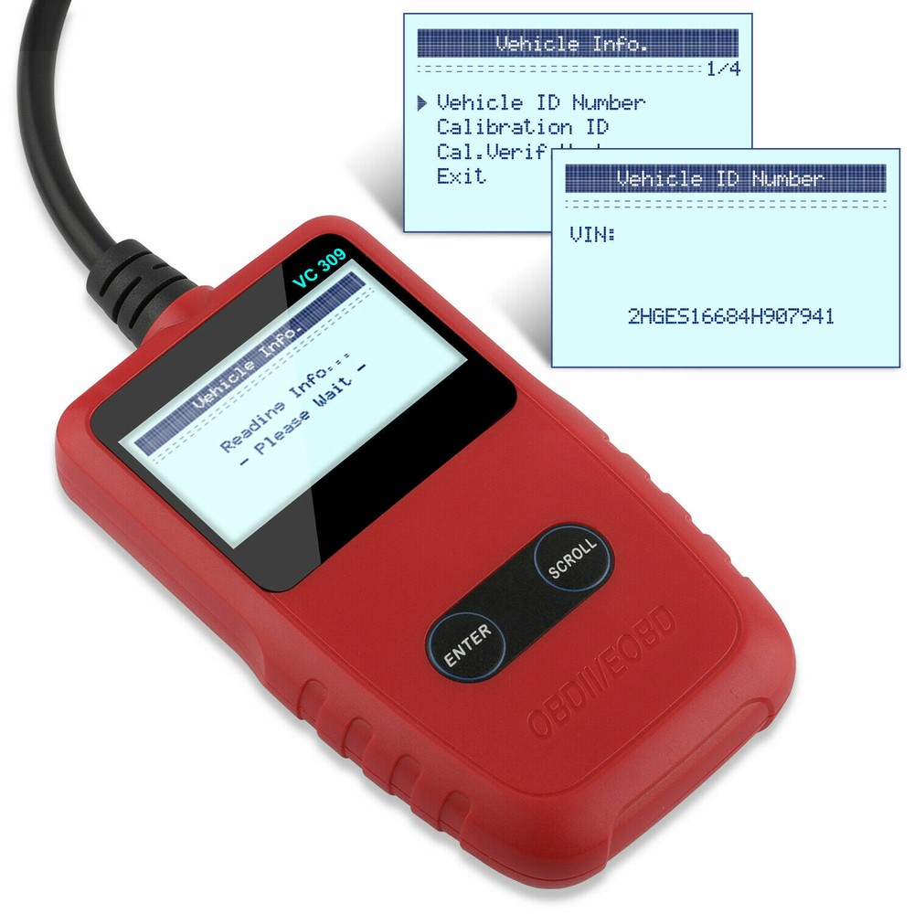 EOBD OBDII Car Scanner Code Reader Auto Fault Engine Diagnostic Reset Tool VC309