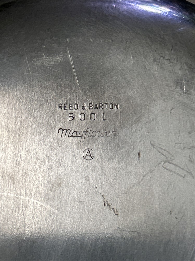 Reed and Barton 5001 Mayflower Lidded Oval Serving Plate