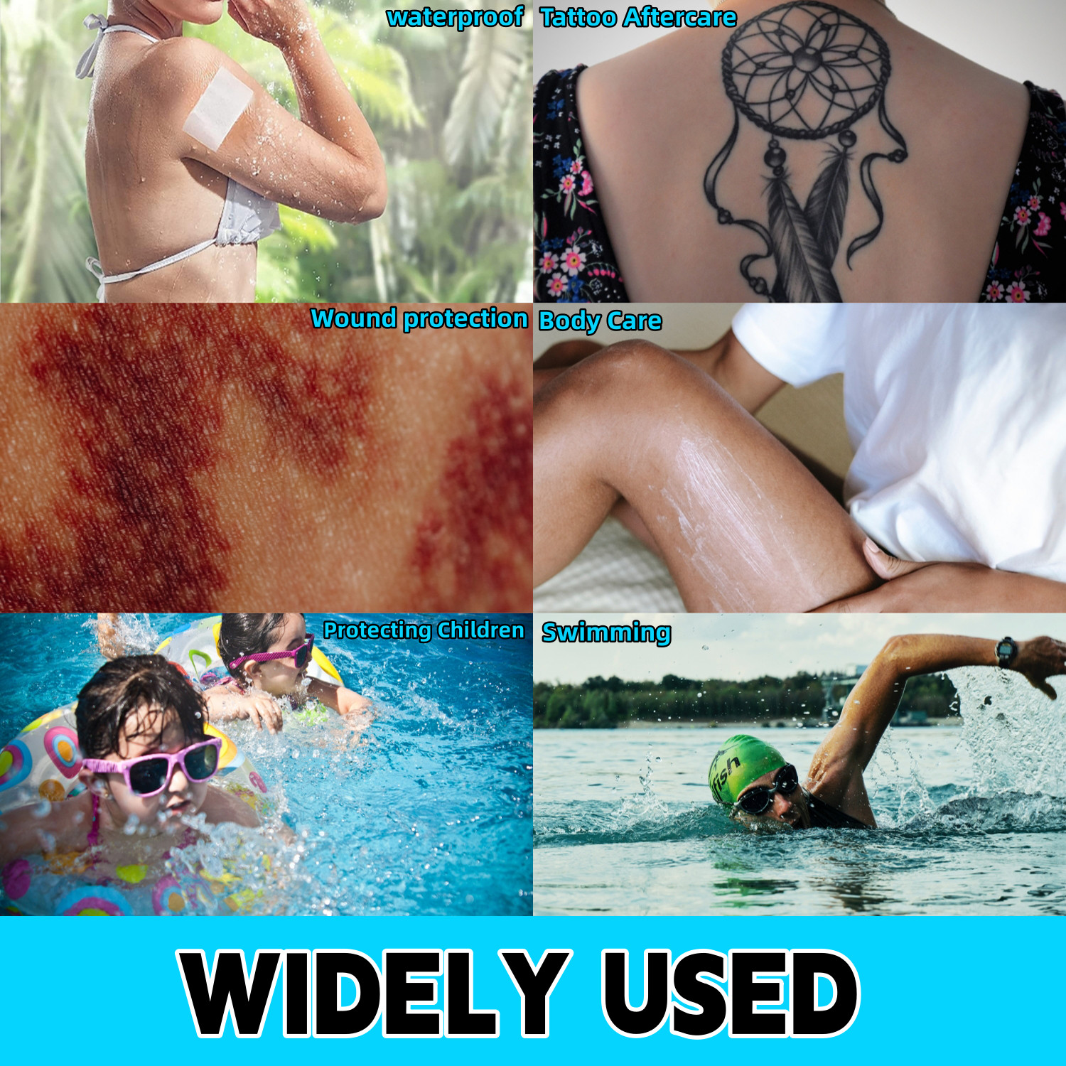 8 Inch x5 Yard Tattoo Aftercare Waterproof Bandages Second Skin Bandage Tattoo