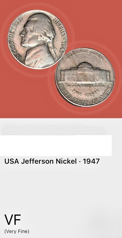 1947 Jefferson Nickel, VF